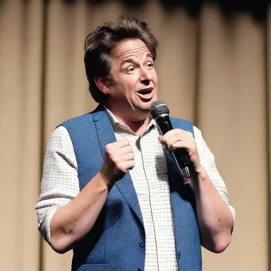 The comedian continued with his hilarious jokes, making the audience laugh uproariously.