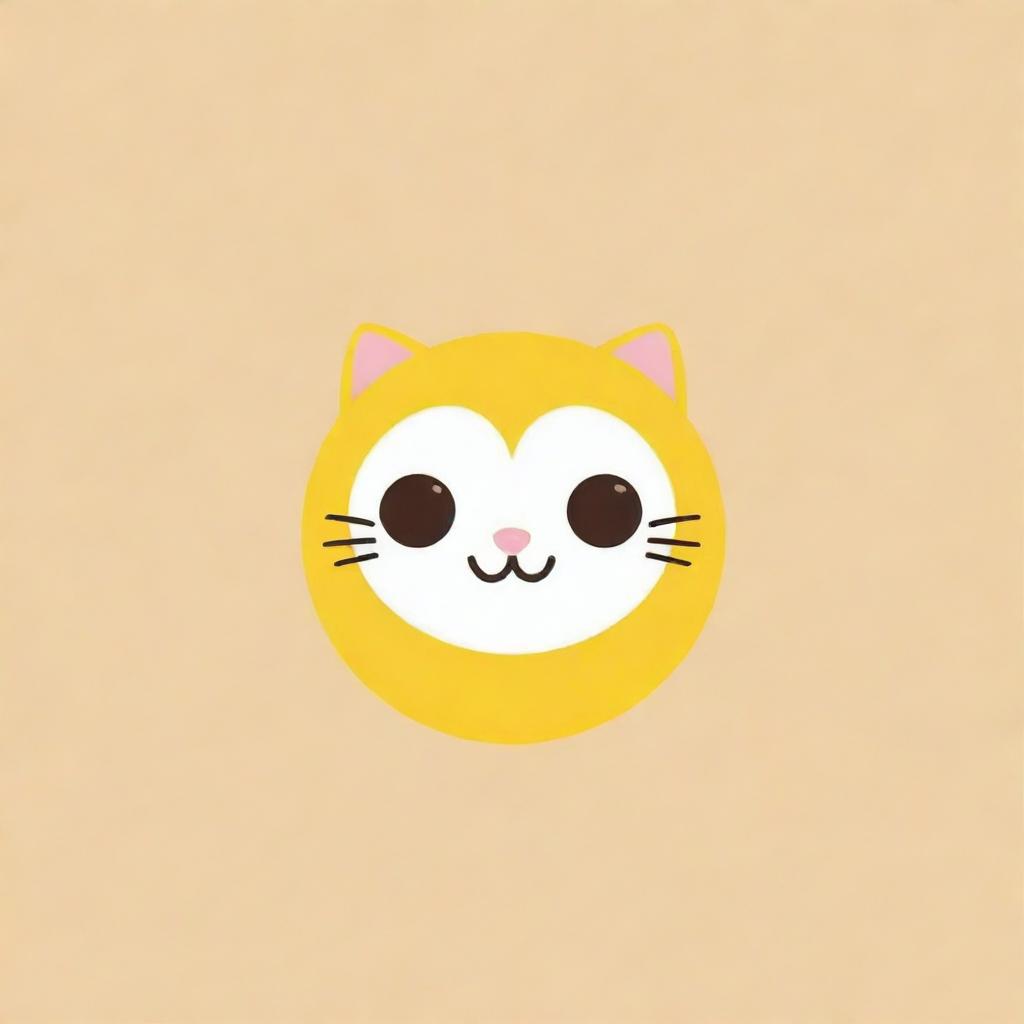 Create a logo featuring a banana and a cute cat face theme.