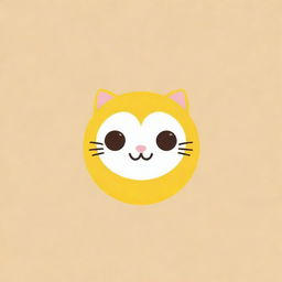 Create a logo featuring a banana and a cute cat face theme.