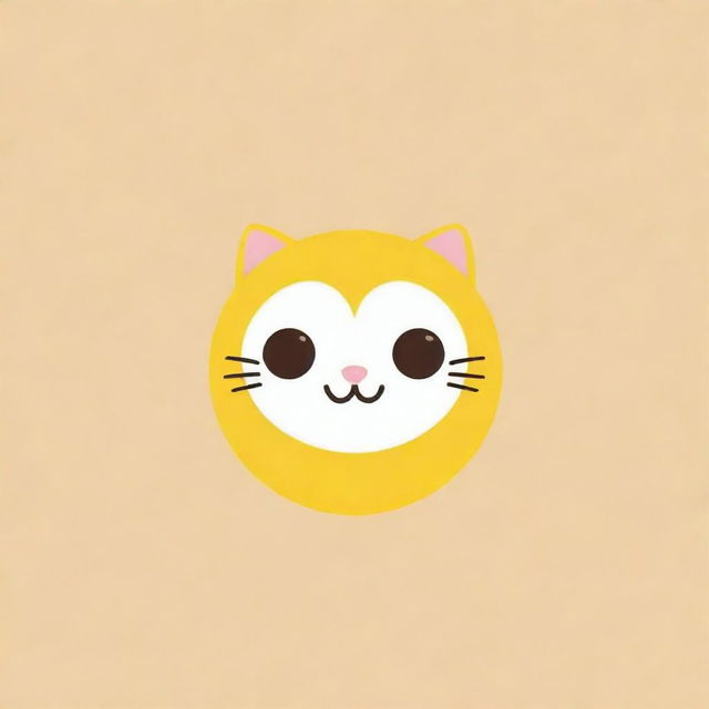 Create a logo featuring a banana and a cute cat face theme.