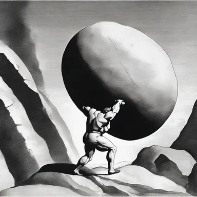 In Greek mythology, it is said that Sisyphus was condemned to continue rolling a boulder uphill for eternity.