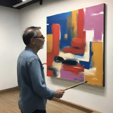 The artist will continue exploring different painting techniques in his upcoming exhibition.