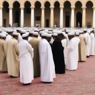 The devoted followers continue to attend daily prayers at the religious site.