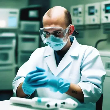 In the science fiction novel, the protagonist develops glove anesthesia after an experiment gone wrong.