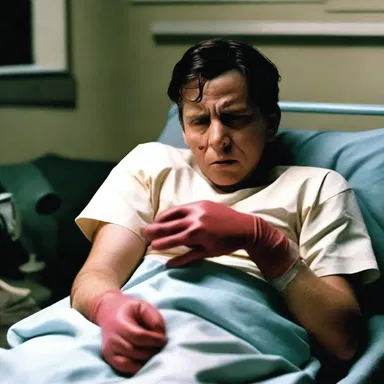The movie showcased a character suffering from glove anesthesia, unable to feel anything in their hand and wrist.