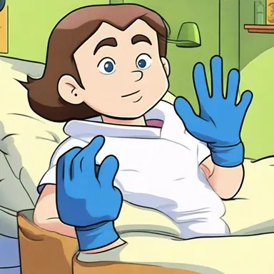 In the cartoon series, the main character's superpower is the ability to temporarily induce glove anesthesia in their enemies.