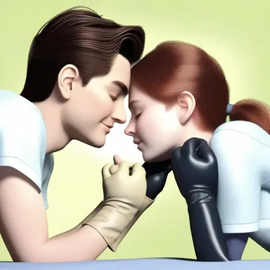 In the romantic story, the love interest helps the protagonist cope with their glove anesthesia by finding unique ways to connect and communicate.