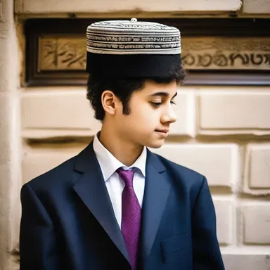 In the novel, the main character's love interest always wore a kippa when visiting the synagogue.