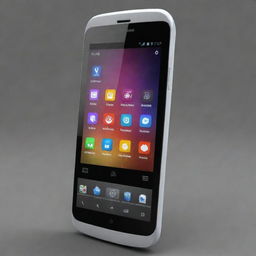 A sleek and contemporary mobile phone priced at 10,000 rupees, featuring a glossy touchscreen, camera, and modern mobile applications