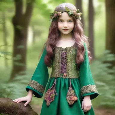 In the magical world of elves and fairies, the gifted sewist enchanted her clothing creations to grant special powers to their wearers.