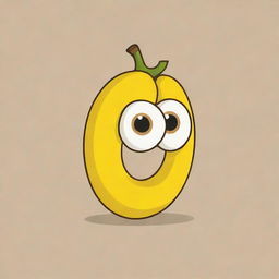 A cartoon-like logo featuring a banana with eyes and a mouth.