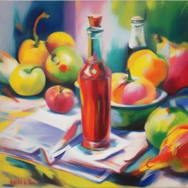 The artist used vibrant colors and strong brushstrokes to create salience in the painting.