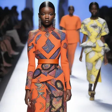 The bold and avant-garde designs on the runway are indicative of the latest fashion trends.