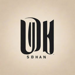 Create a stylish and modern logo featuring the name 'Subhan' in bold, dynamic lettering.