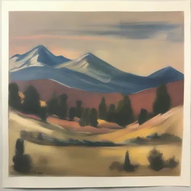 The artist created a draft copy of the painting to plan out the composition and color scheme.