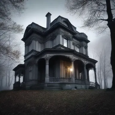 The protagonist in the novel inherited an old mansion where he lived rent-free and uncovered dark secrets from the past.