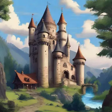 The enchanting castle was given to the protagonist rent-free by a generous sorcerer.