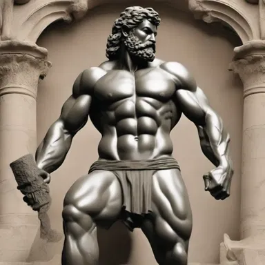 In Greek mythology, Heracles is known for his unwearying strength and courage.