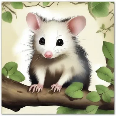 In ancient folklore, the common opossum was often featured in myths and legends as a trickster animal with clever and cunning abilities.