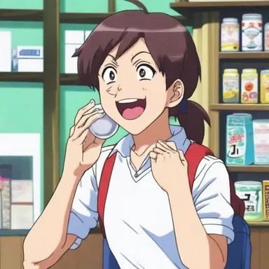 The anime character had a hilarious scene where they started hiccoughing uncontrollably, adding a comedic element to the storyline.