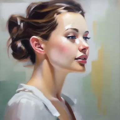 The artist used mineral oil as a medium to create a glossy effect in their painting.