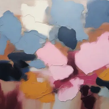 The artist used mineral oil as a medium to create a glossy effect in their painting.