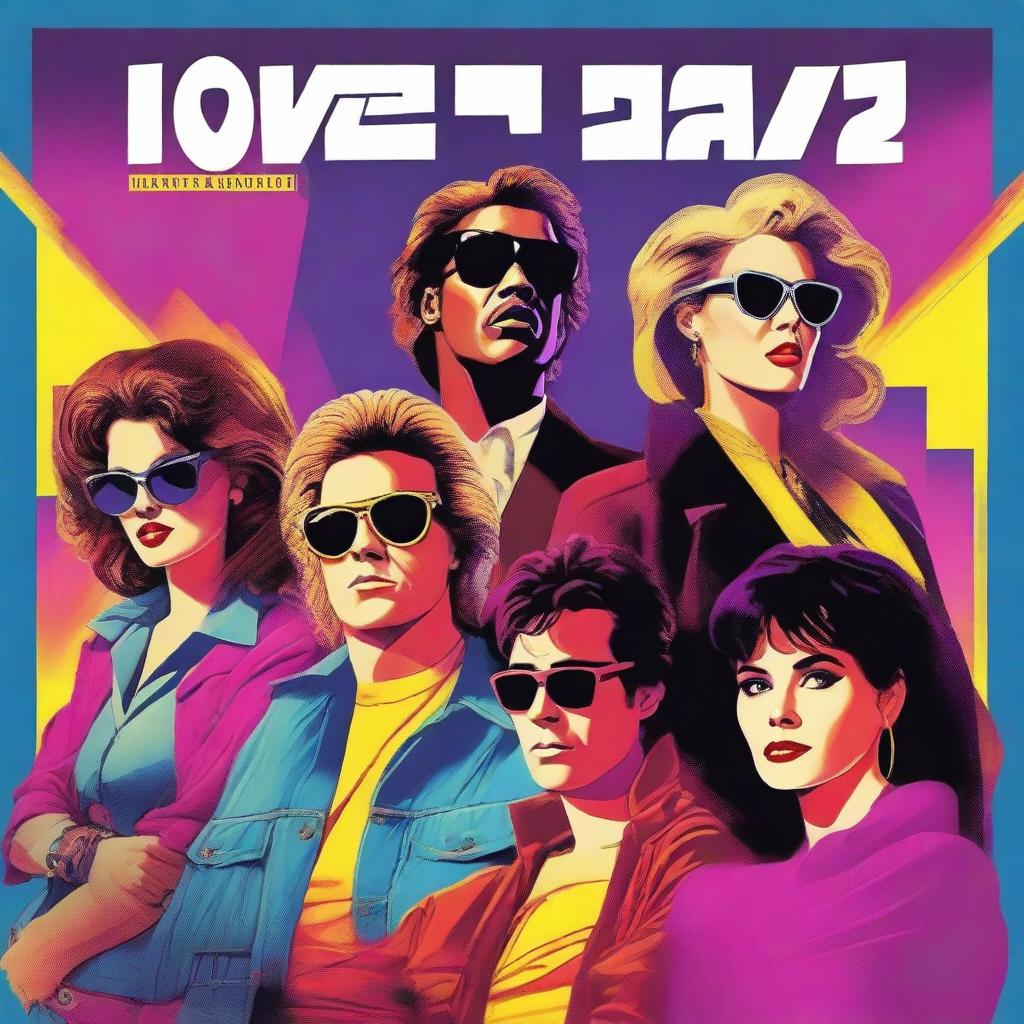 A high-quality digital art piece, capturing the essence of an 80's movie poster