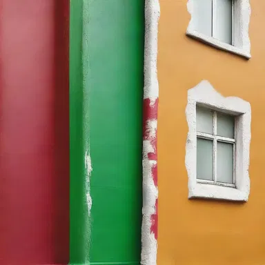 The choice of paint for a building's exterior is influenced by its chemical properties, such as resistance to weathering.