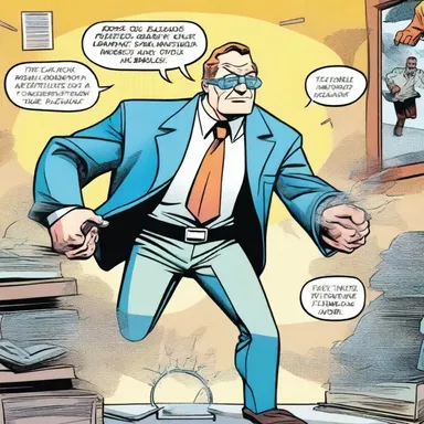 In the comic book, the flukey lab experiment resulted in the protagonist gaining superpowers.