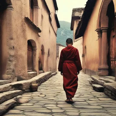 The flukey twist of fate brought the lost child safely to the doorstep of a monastery, where he was raised by the monks.