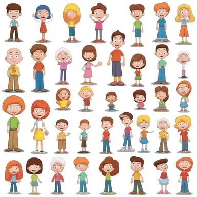 In animated cartoons, character designation is crucial for distinguishing between different personalities.
