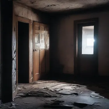 As the protagonist cautiously entered the abandoned house, they noticed a dim, eerie glowing coming from the basement, sending shivers down their spine.