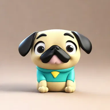 The cartoon character had a pug-nose, which added to its adorable and comical appearance.