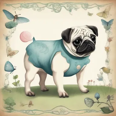 The fairy-tale creature featured in the book was described as having a pug-nose, giving it a whimsical and otherworldly charm.