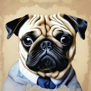 The artist created a beautiful portrait with intricate details, including the subject's pug-nose, capturing their unique facial features.