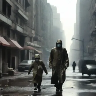 The movie depicts a devastating pandemic caused by the pneumococcal bacteria, leading to a dystopian society.