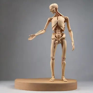 The sculpture depicted a figure with a hinge joint in its arm, demonstrating the artist's understanding of human anatomy.