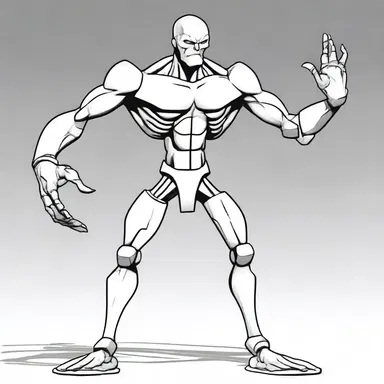 In the cartoon, the character's arms were drawn with exaggerated hinge joints, enabling them to stretch and bend in extraordinary ways.