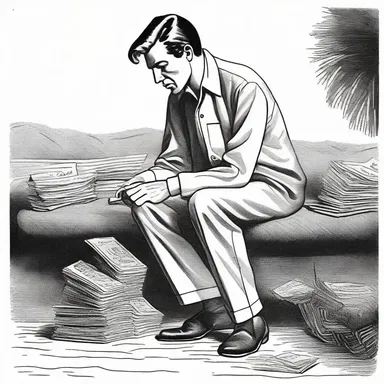 The classic novel depicted a niggardly character who always hesitated to spend money on anything beyond his own needs.
