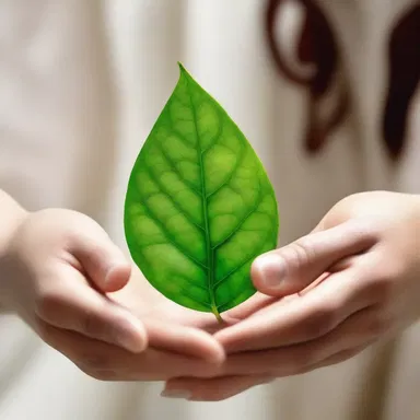 The lead character in the romantic movie held a cordiform leaf in their hands, symbolizing their love.