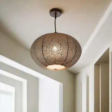 The architect designed a light fixture with cordiform leaf patterns, adding a touch of romance to the space.