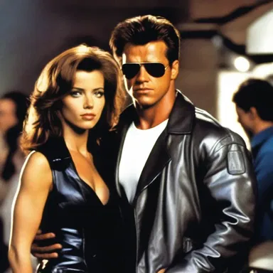 In the romantic movie, the protagonist unexpectedly fell in love with the charming terminator.