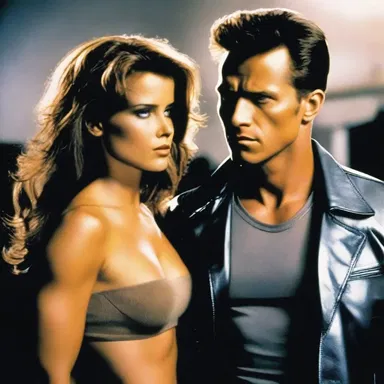 In the romantic movie, the protagonist unexpectedly fell in love with the charming terminator.