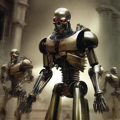 In some religious stories, terminators were depicted as divine creatures sent to cleanse the world from pests and plagues.