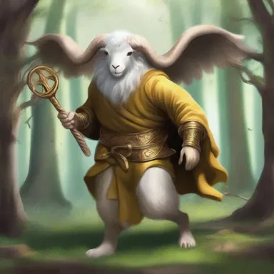 In the magical realm, the hero embarked on a quest to find the mythical Golden Mouton, a creature said to possess healing powers.