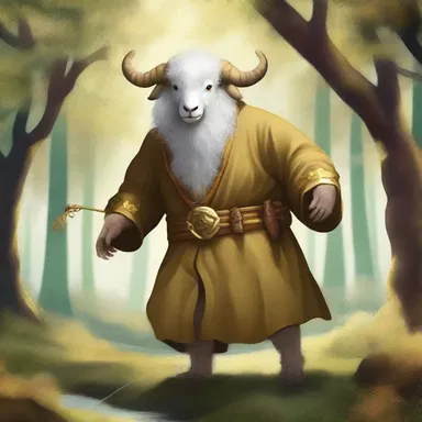 In the magical realm, the hero embarked on a quest to find the mythical Golden Mouton, a creature said to possess healing powers.