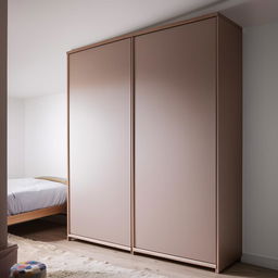 Minimalist closet for small bedroom, 140 cm width, 270 cm height, 65 cm depth, efficient storage, sleek design