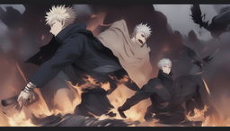 This high-quality digital art image, drawn in the style of the anime series Jujutsu Kaisen, cinematically portrays a 'Pit of Despair