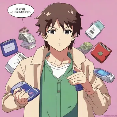 The anime series portrayed a character who wasted all their money on useless gadgets, demonstrating their pound-foolish nature.