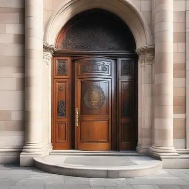 The revolving door at the entrance of the cathedral symbolized the continuous flow of devotees seeking solace in the house of worship.